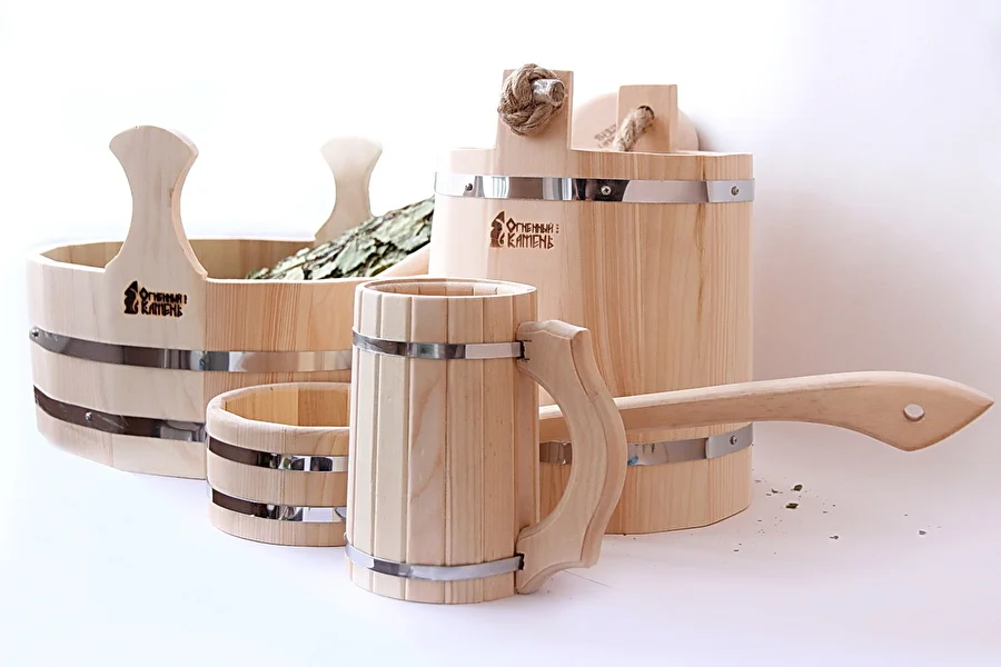 Аксессуары для бани из дерева